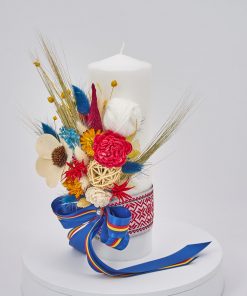 Lumanare-Botez-Traditionala-Flori-nemuritoare-2