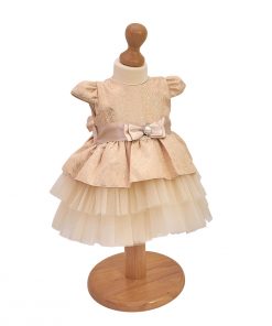 rochita botez aurie cu tulle si brocard