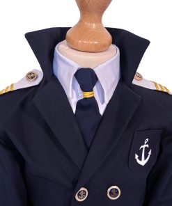 Costum botez marinar cu cravata si bereta