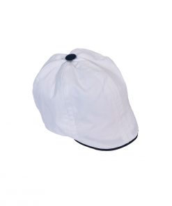 Costum botez din in pentru baieti cu sapca si botosei
