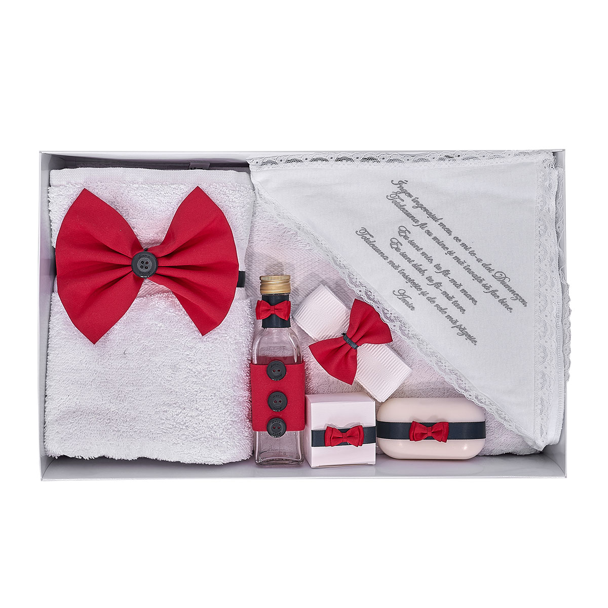 trusou botez rosu 7 piese