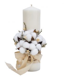 Lumanare de Botez Bumbac Natur-1