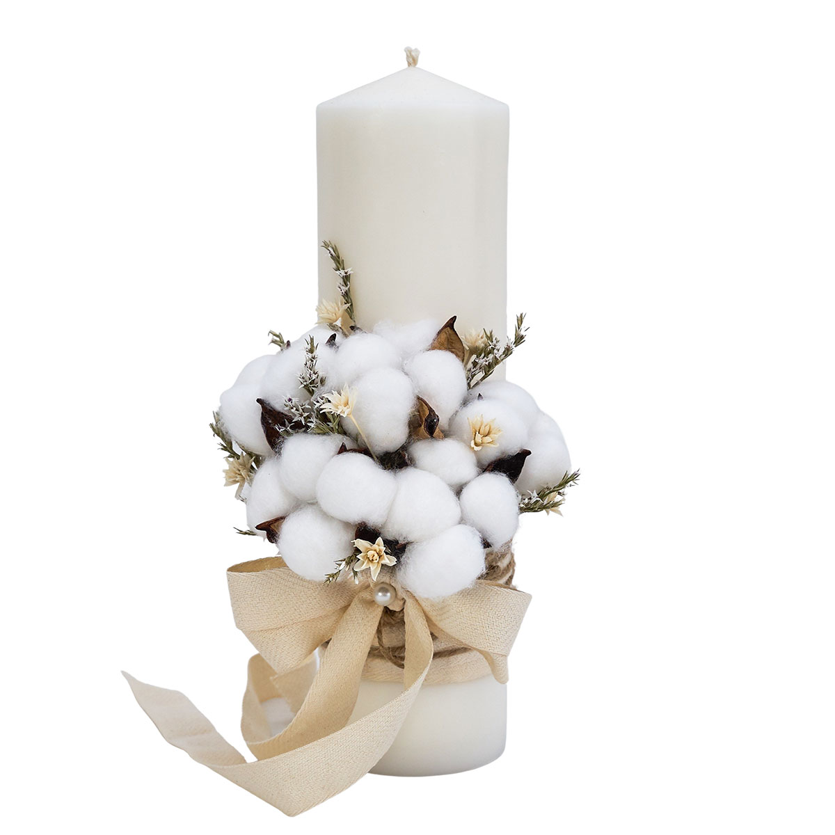 Lumanare de Botez Bumbac Natur-1