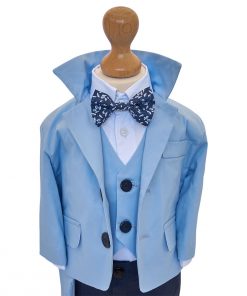 Costum botez baieti 5 piese bleu