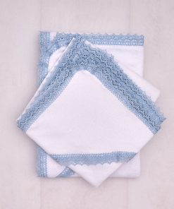 trusou botez cu garnitura din dantela de bumbac