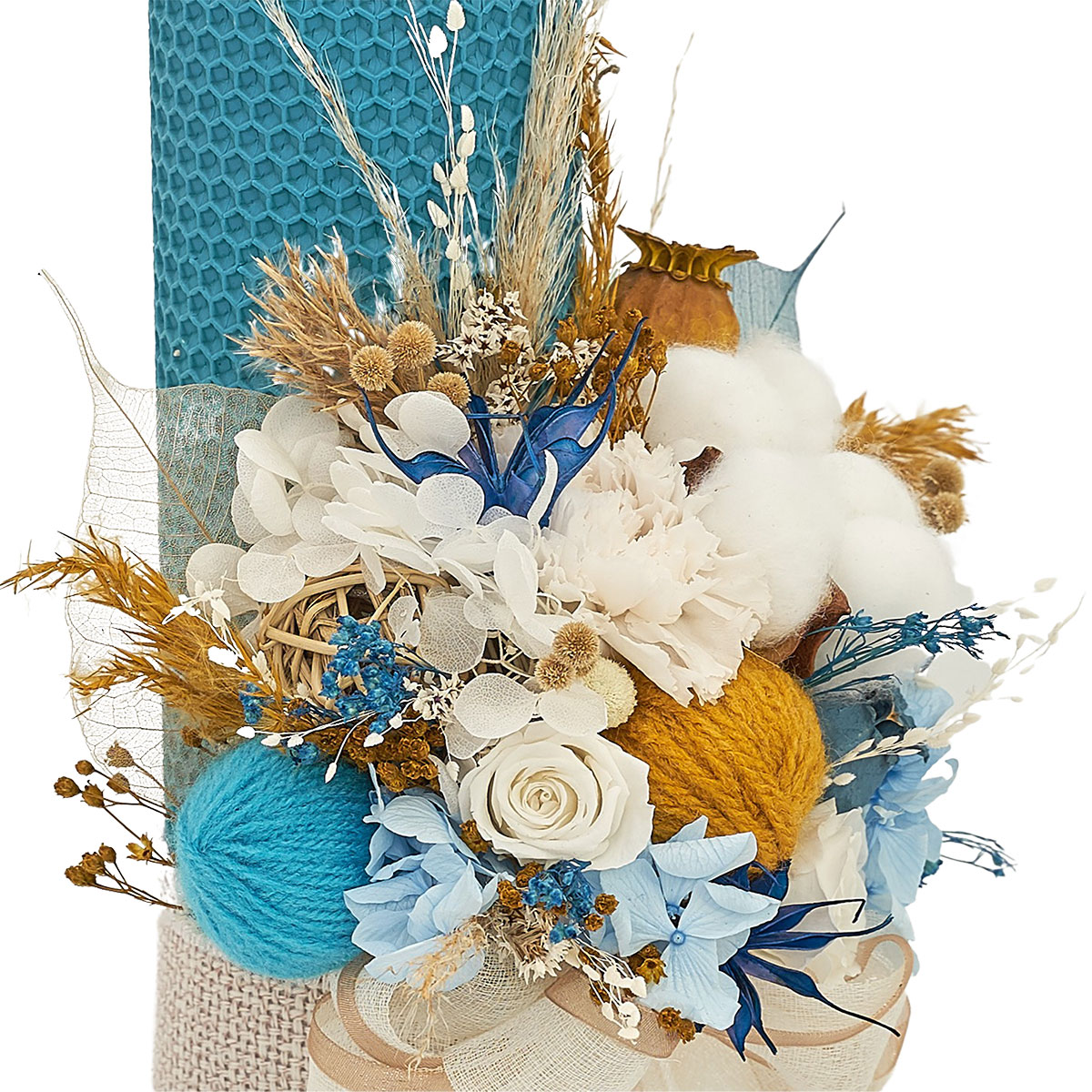 lumanare botez fagure bleu
