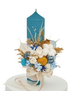 lumanare botez fagure bleu
