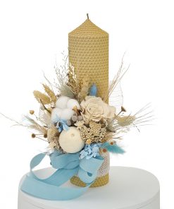 lumanare botez tip fagure blue vanilla
