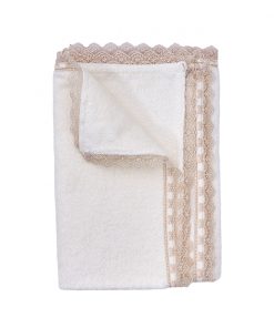 Prosop bebe botez cu dantela ivory