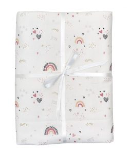 Paturica bebe din bambus alb 70x100CM