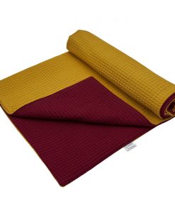 Paturica bebe waffles din bumbac doua straturi mango si visin 70X75CM