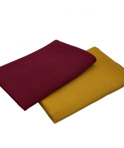 Paturica bebe waffles din bumbac doua straturi mango si visin 70X75CM