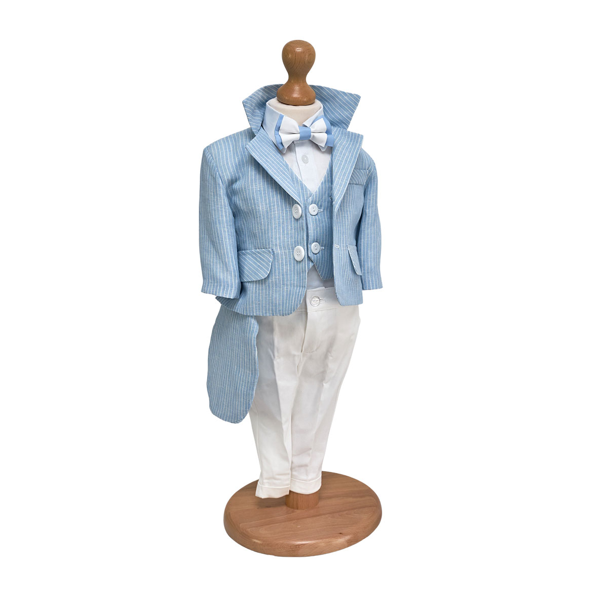 costum Botez Complet Baieti Casual Alb