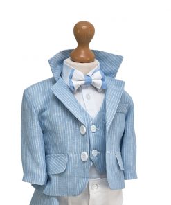 costum Botez Complet Baieti Casual Alb