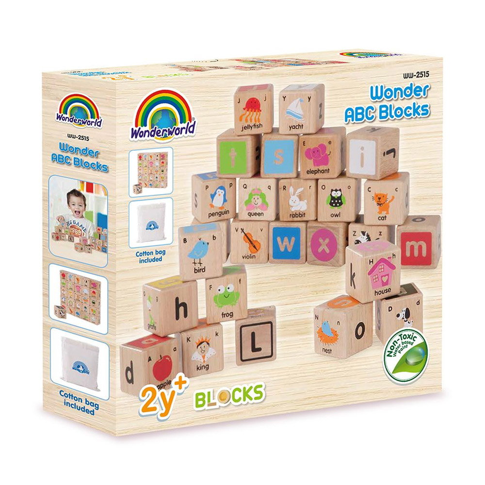 ABC Blocks, cuburi educative din lemn, 2-7 Ani - imagine 4