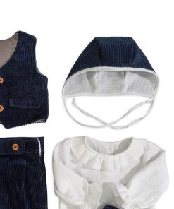 Set Complet Adam cu pantalon vesta si body bleumarin-2-1