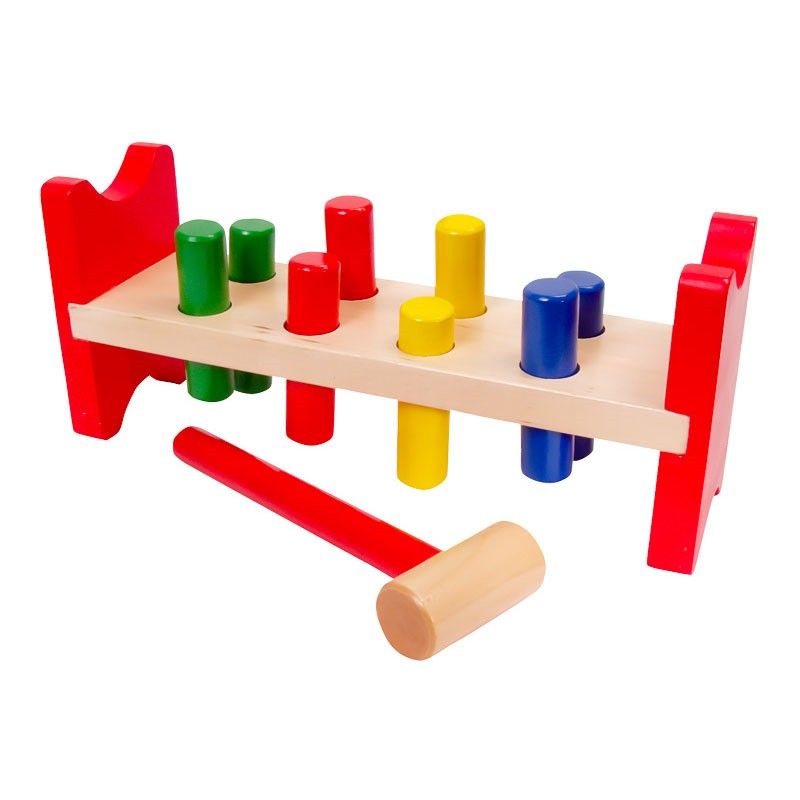 Jucarie din lemn Cioc-cioc ciocanel, 2-5 Ani, Montessori